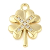 Cross Theme Real 18K Gold Plated Brass Micro Pave Clear Cubic Zirconia Pendants LS-KK-L219-06G-01-1