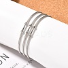 Tarnish Resistant Fashion 304 Stainless Steel Cuff Bangles Torque Bangles X-BJEW-H473-01P-5