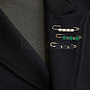 6Pcs 3 Colors Imitation Pearl Safety Pin Brooches JEWB-LP0004-98-3