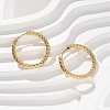 Ion Plating(IP) 304 Stainless Steel Grooved Hoop Earrings EJEW-M218-01C-G-5