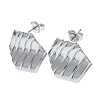 Tarnish Resistant 201 Stainless Steel Stud Earrings EJEW-K270-20P-1