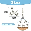 20Pcs Tibetan Style Alloy Pendants FIND-YW0009-41-3