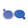 Alloy Pendant Cabochon Settings PALLOY-WH0066-33E-2