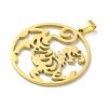 304 Stainless Steel Pendants STAS-M067-05G-2