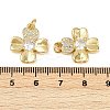 Brass Micro Pave Cubic Zirconia Pendants KK-S526-55G-3