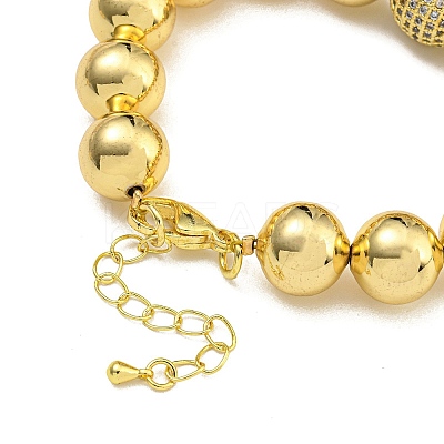 Rack Plating Brass Micro Pave Cubic Zirconia Bracelets BJEW-B106-07G-1