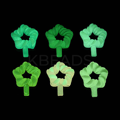 Luminous & Frosted Transparent Resin Cabochons RESI-T026-10M-1