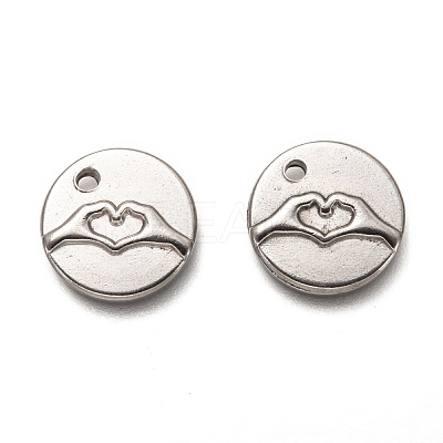 Non-Tarnish 304 Stainless Steel ASL Charms X-STAS-L260-006P-1