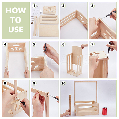 Rectangle Wooden Baby Shower Closet Crates ODIS-WH0025-282-1