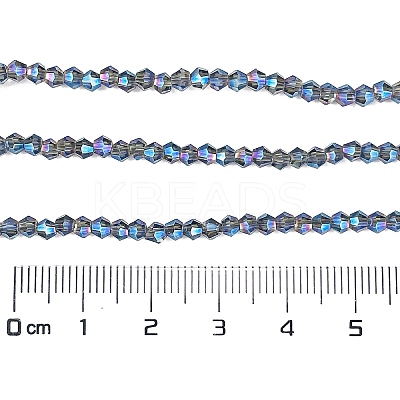 Transparent Electroplate Glass Beads Strands EGLA-A039-T2mm-UA07-1