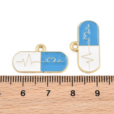 Medical Theme Alloy Enamel Pendants AL-CBA2919-03G-08A-1