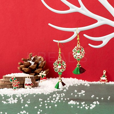 50Pcs 5 Style Christmas Theme Alloy Enamel Pendants ENAM-LS0001-49-RS-1