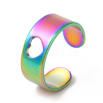 Ion Plating(IP) 201 Stainless Steel Ring LS-RJEW-E063-05M-1