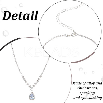 Crystal Rhinestone Jewelry Set SJEW-GO0001-01-1