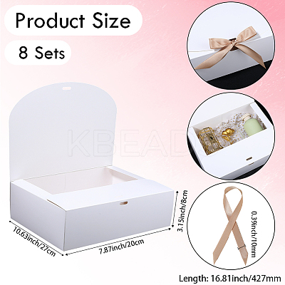 Folding Paper Gift Boxes with Ribbon CON-WH20001-11C-01-1