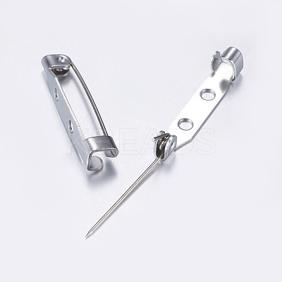 Tarnish Resistant 304 Stainless Steel Pin Brooch Back Bar Findings LS-STAS-L198-09P-1