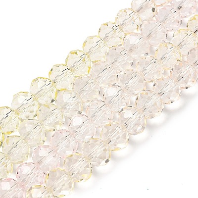 Transparent Painted Glass Beads Strands X1-DGLA-A034-T8mm-A25-1