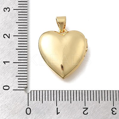 Valentine's Day Brass Heart Locket Pendants KK-D431-035H-G-1