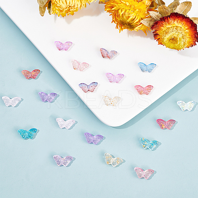 200Pcs 10 Colors Transparent Spray Painted Glass Beads GLAA-PH0001-41-1