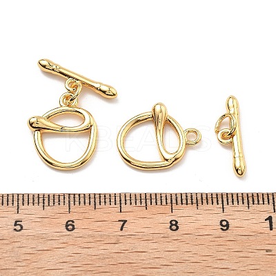 Brass Toggle Clasps KK-B129-18G-1