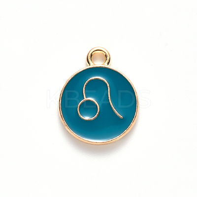 Alloy Enamel Pendants ENAM-S124-01B-05G-1