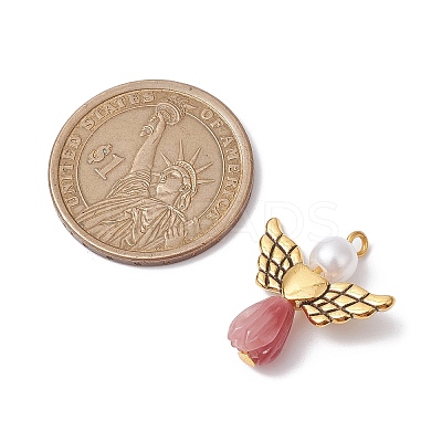Resin Imitation Pearl Pendants PALLOY-JF02565-06-1