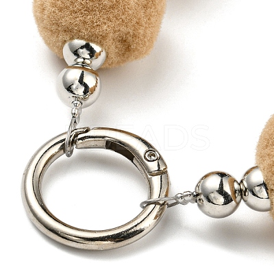 Phone Lanyard Universal Plush Ball Wrist Lanyard LS-HJEW-Q011-01A-P-1