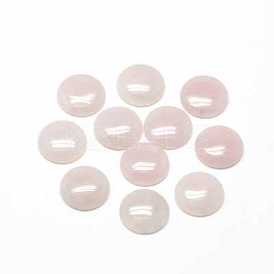 Natural Rose Quartz Cabochons X-G-R416-6mm-48-1
