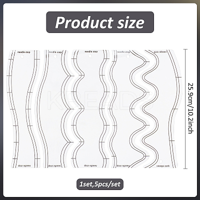 1Set Acrylic Quilting Template Set FIND-AN0001-69-1