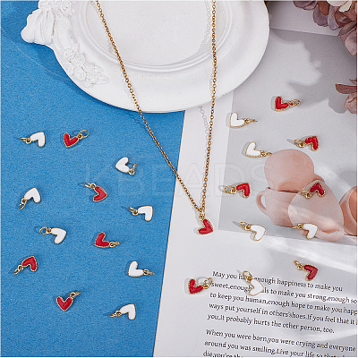 24Pcs 2 Colors Enamel Charms KK-BBC0025-01-1