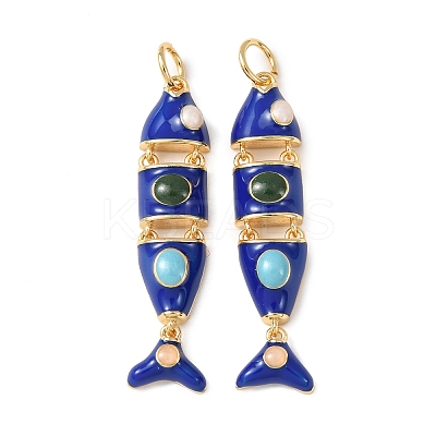 Brass Enamel Pendants KK-C143-44A-G02-1