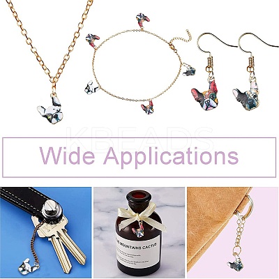 30Pcs 3 Colors Zinc Alloy Enamel Pendants ENAM-CJ0001-73-1