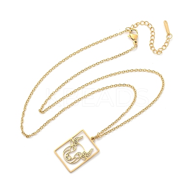 304 Stainless Steel Necklace LS-NJEW-D330-01G-02-1