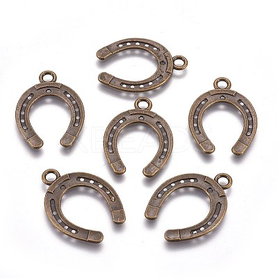 Tibetan Style Alloy Horseshoe Pendants LS-X-TIBEP-23708-AB-NR-1