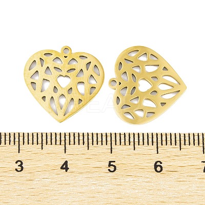 5Pcs 201 Stainless Steel Pendants LS-STAS-MO56-02B-G-1