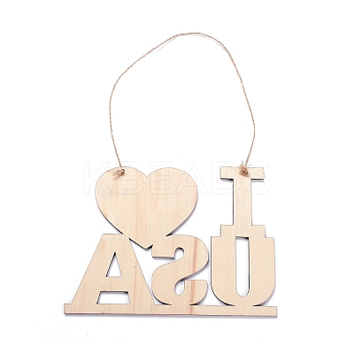 Density Board Wooden Wall Ornament Doorplate Pendants LS-HJEW-C004-17-1