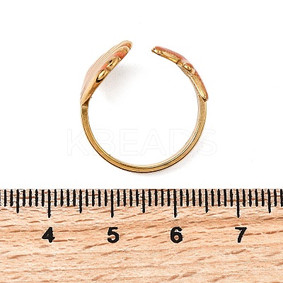 304 Stainless Steel Enamel Cuff Rings RJEW-S650-06G-02A-1