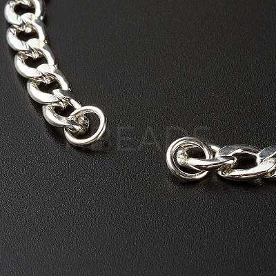 Tarnish Resistant Handmade 304 Stainless Steel Curb Chains Bracelets Making Accessories AJEW-JB01021-1