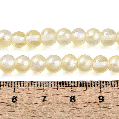Baking Paint Transparent Glass Beads Strands DGLA-N011-6mm-02-1
