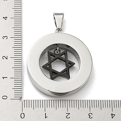 Ion Plating(IP) 304 Stainless Steel Pendants STAS-M329-02B-1
