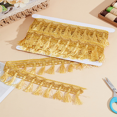 12M Filigree Polyester Lace Fringe Trim OCOR-LP0002-08-1
