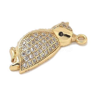 Rack Plating Brass Micro Pave Cubic Zirconia Pendants KK-L224-056G-1