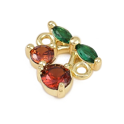 Brass Pave Green and Red Cubic Zirconia Links LS-KK-D409-18G-1
