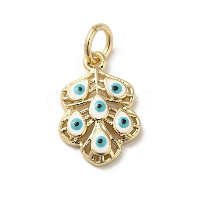 Brass Enamel Pendants KK-E092-21G-02-1