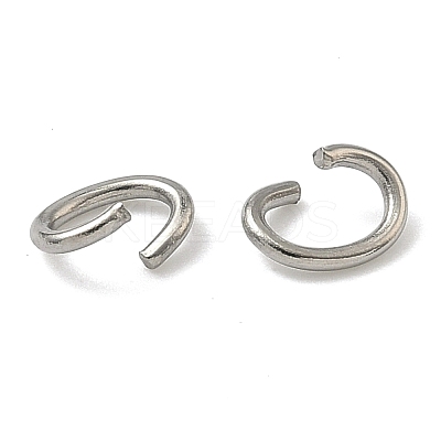 Tarnish Resistant Oval 304 Stainless Steel Open Jump Rings LS-STAS-R067-01-1
