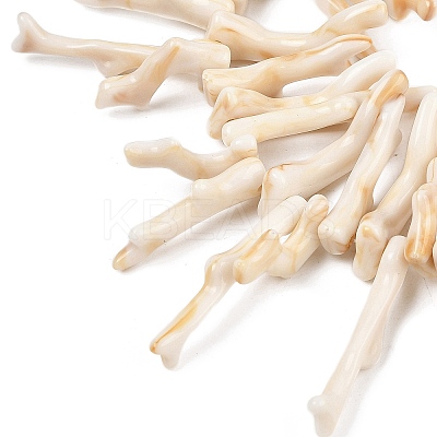 Opaque Acrylic Imitation Coral Beads Strands SACR-P033-01A-1