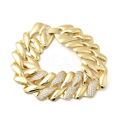 Brass Link Chain Bracelets for Women BJEW-H630-08G-1