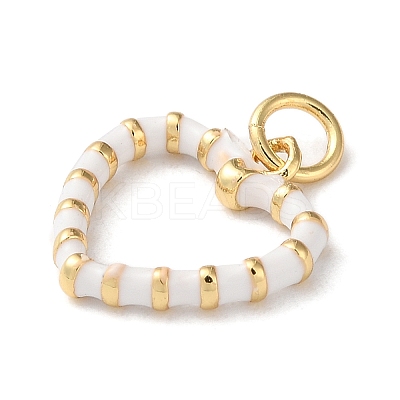 Brass Enamel Pendants KK-K332-35G-1