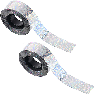 Holographic Laser Shining Bopp PET Plastic Scrapbook Decorative Adhesive Tapes AJEW-WH20010-47B-03-1