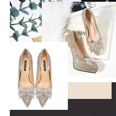 Alloy Rhinestone Shoe Decorations DIY-FG0003-79P-1